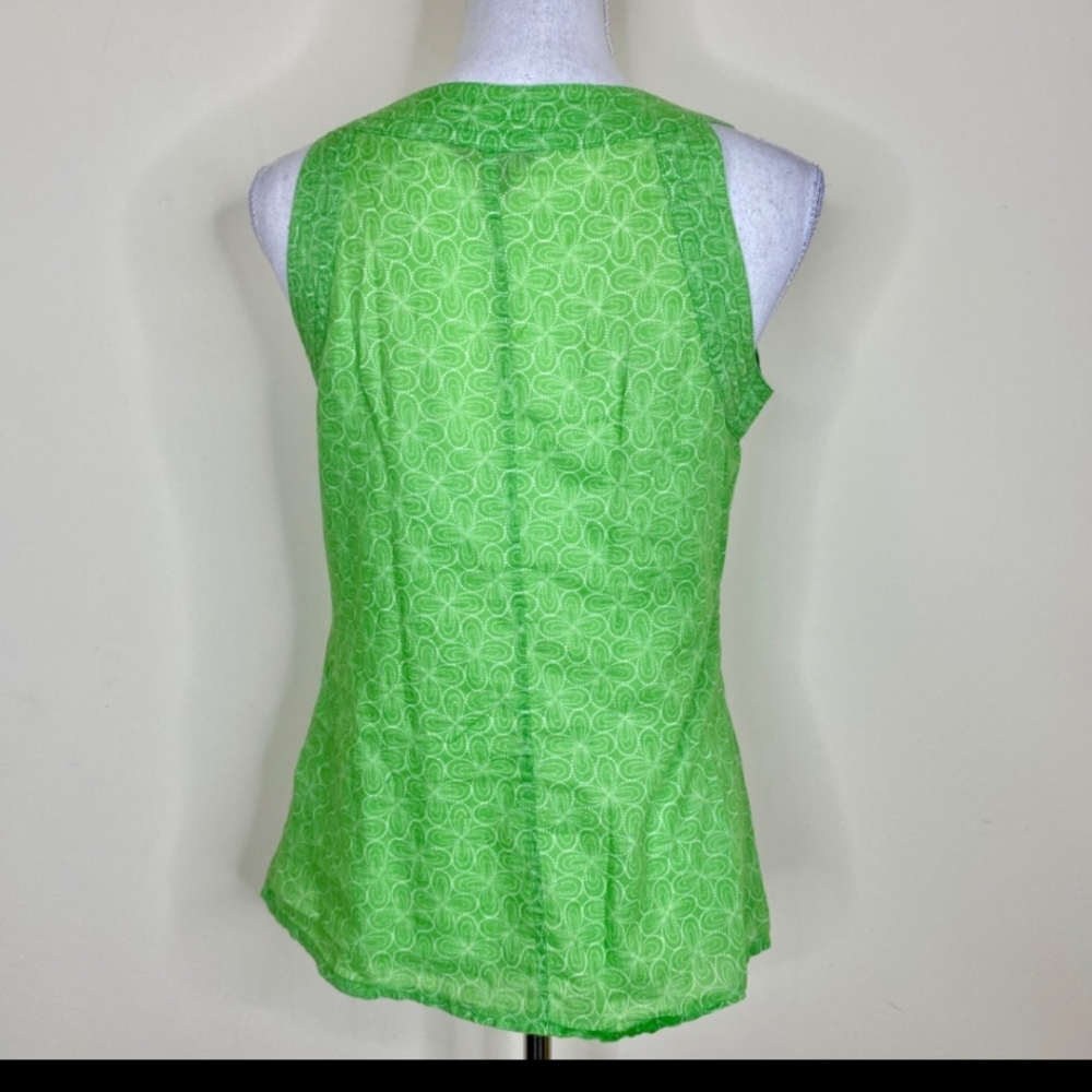 Banana Republic Factory Green Floral Print Tank
